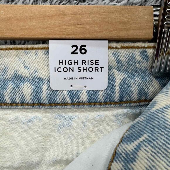 NWT PACSUN High Rise Icon Short Jean Cutoff Raw Hem Distressed Denim Women's 26 - Picture 9 of 12